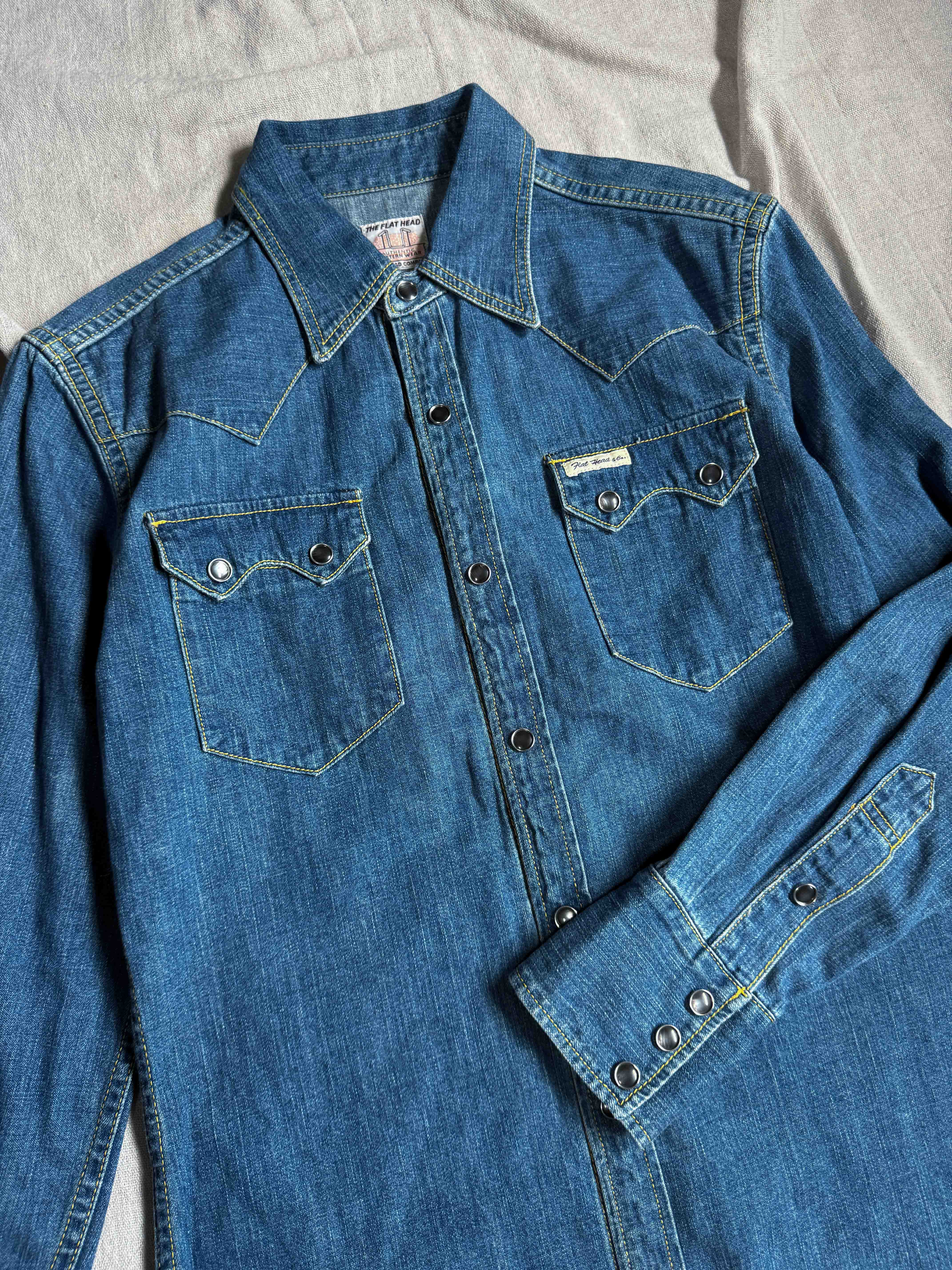 The Flat Head Western Style Denim Shirt alt view