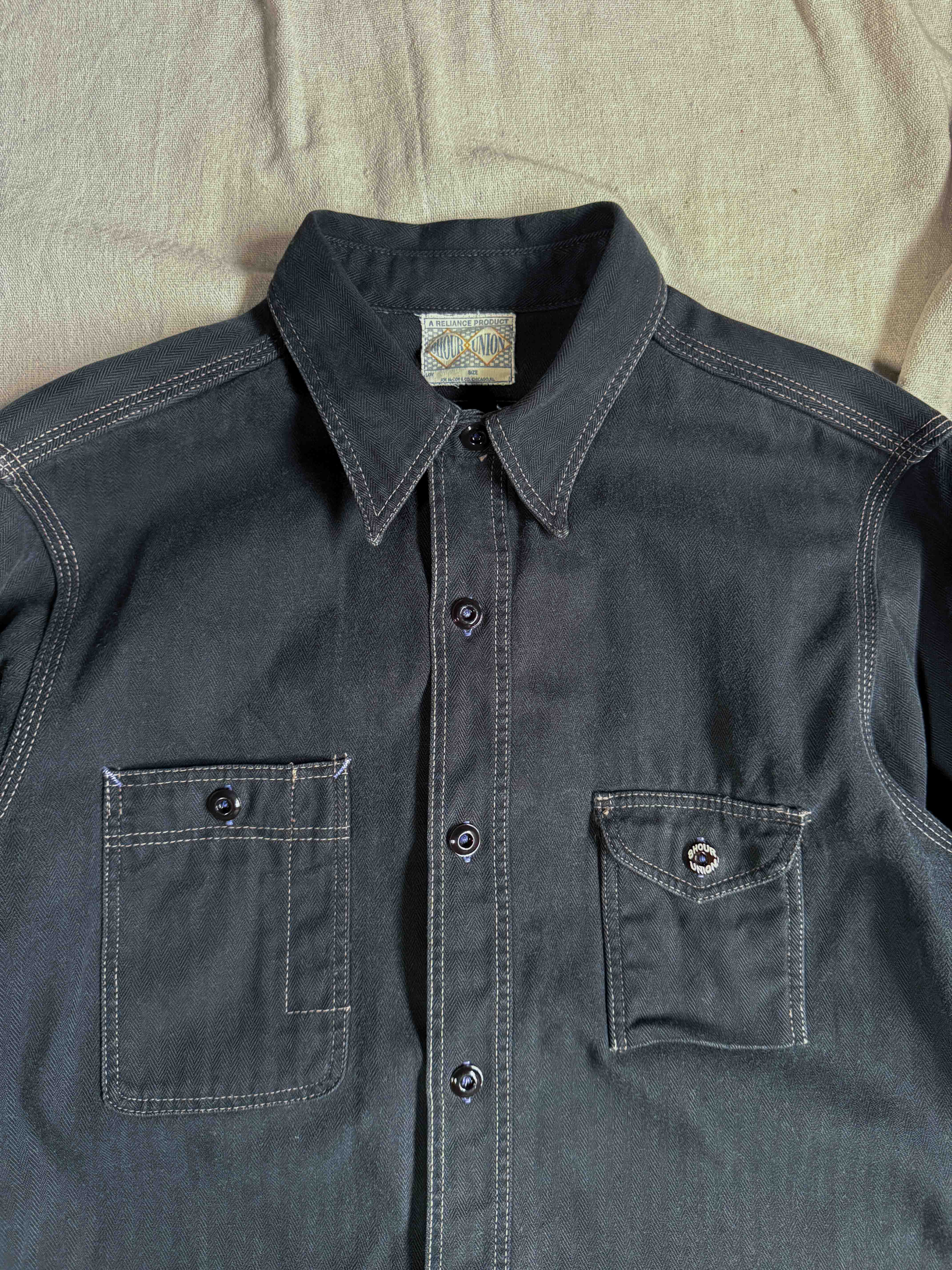 The Real Mccoys 8 Hour Union Herringbone Work Shirt alt view