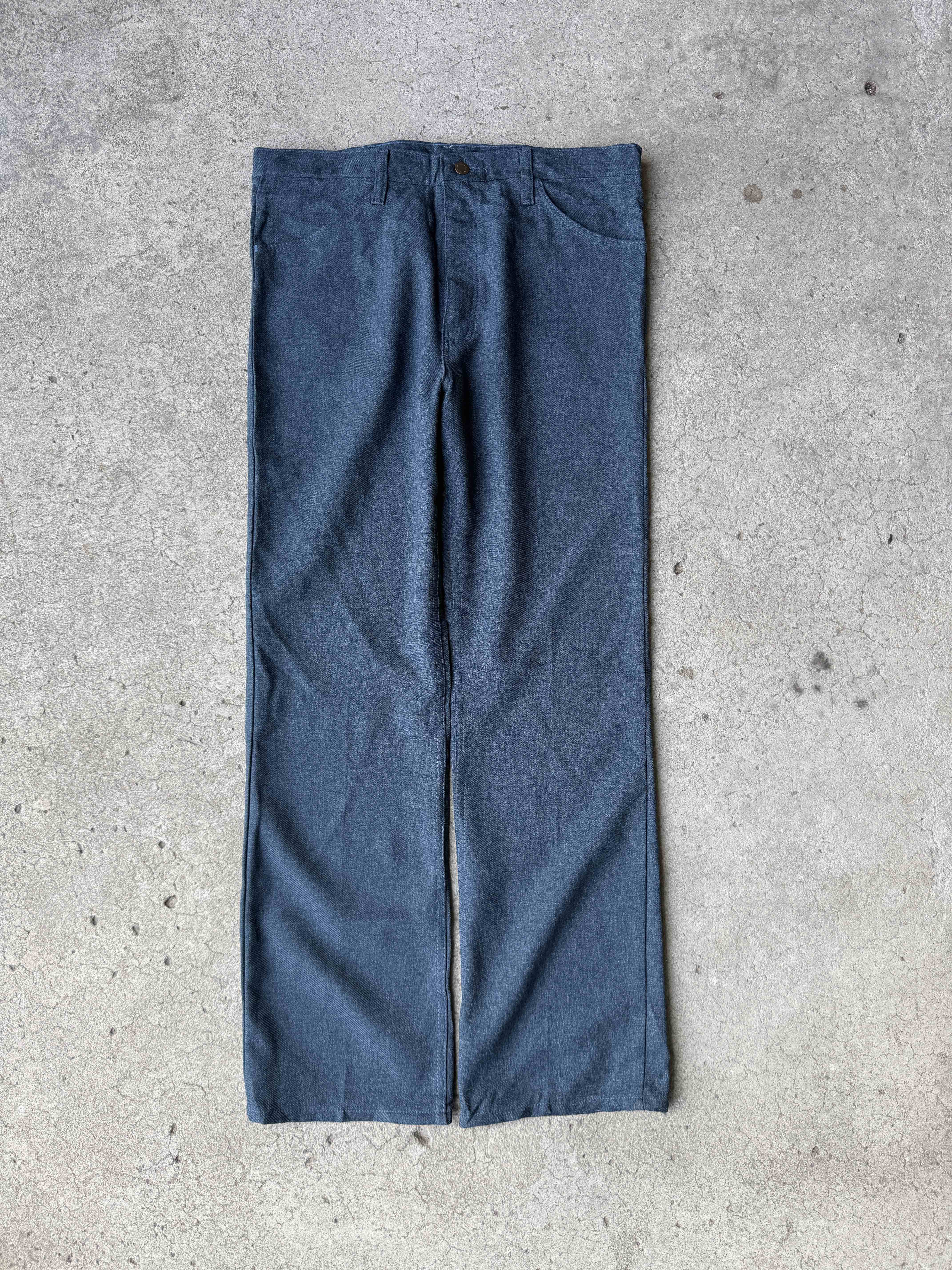 Vintage 70s Wrangler Wrancher Polyester Denim Pants Made in USA