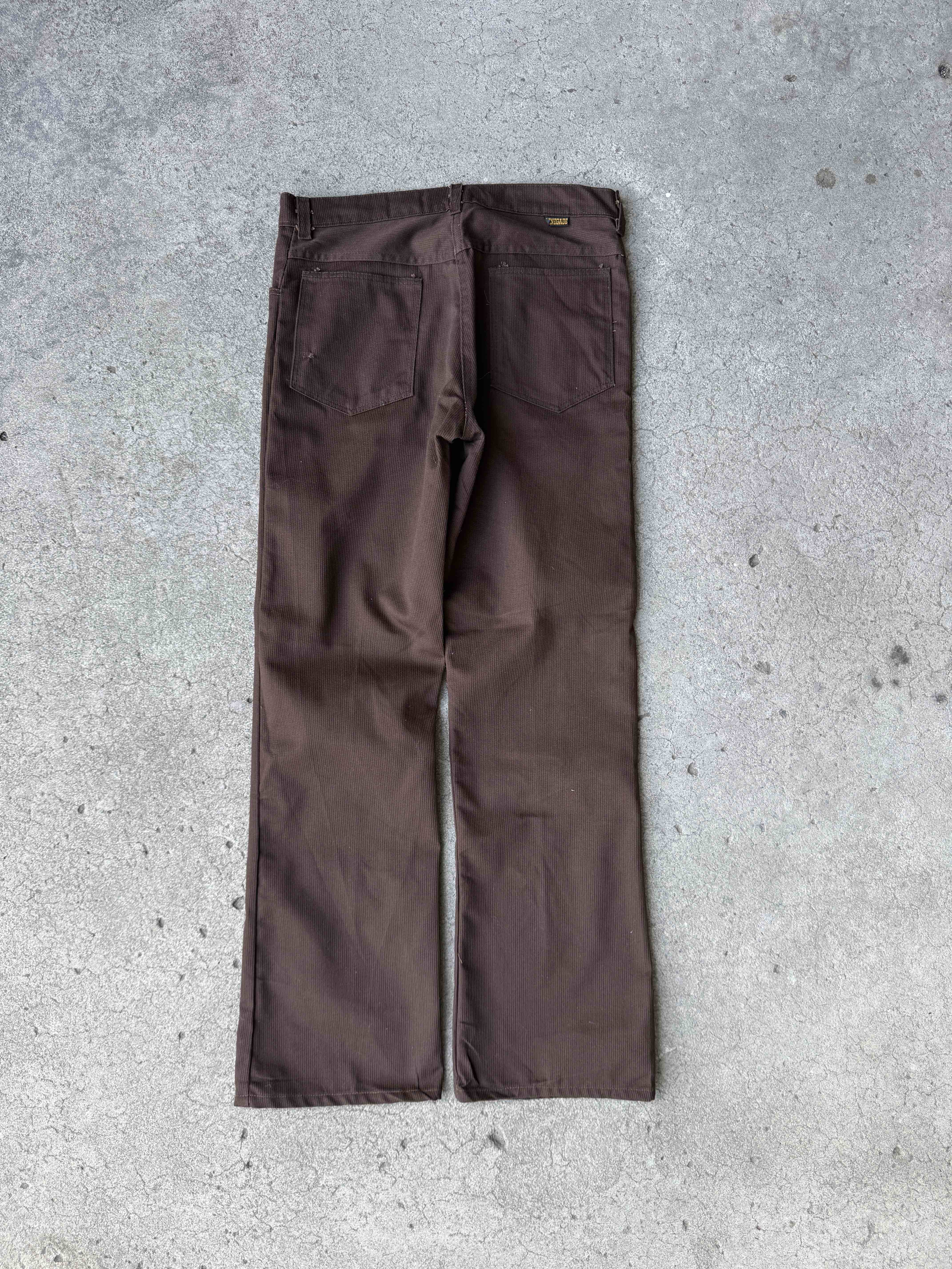 Vintage 70s Renegade Brown Bootcut Pants with Ideal Zipper alt view