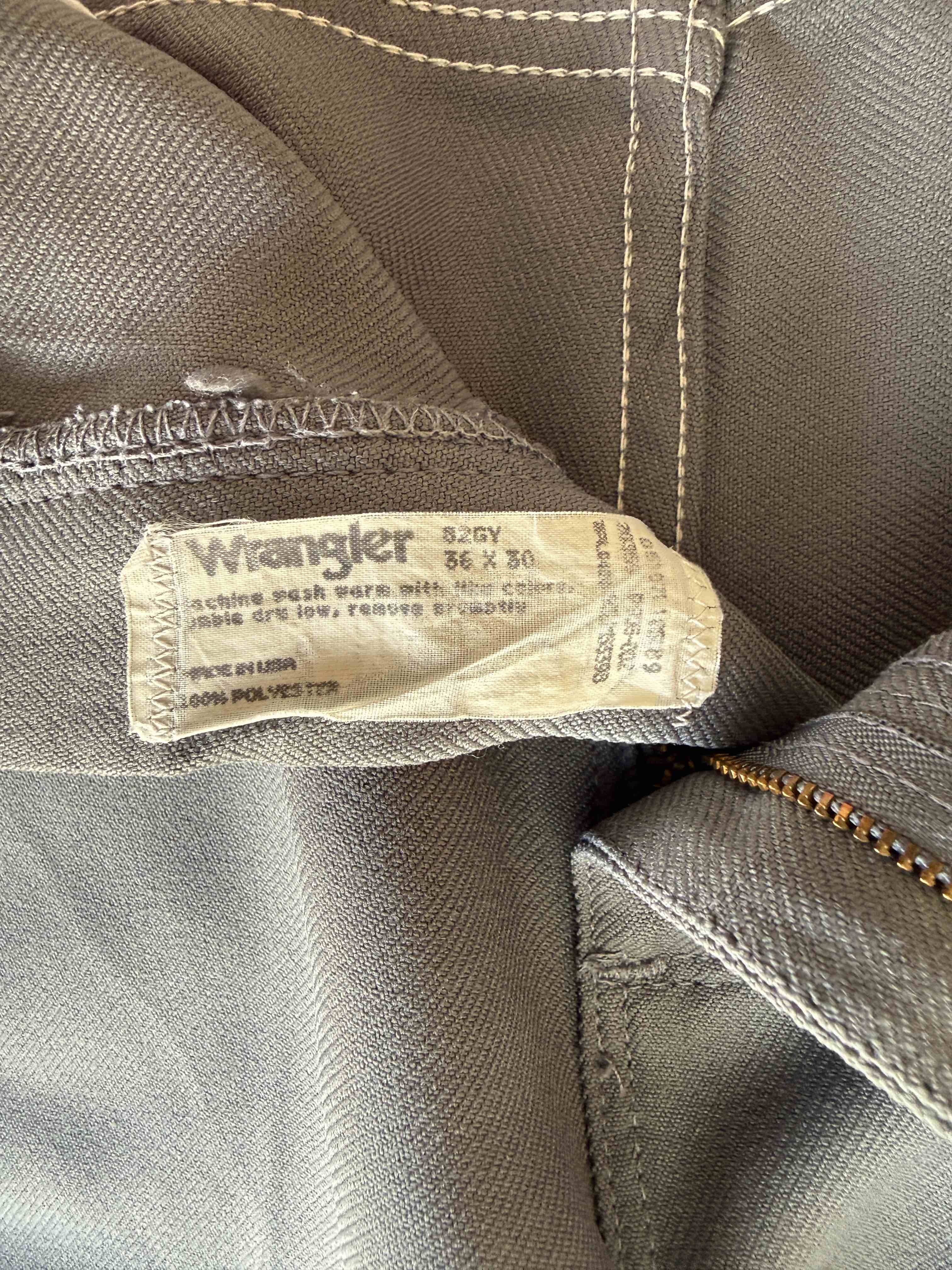 Vintage Wrangler Wrancher Bootcut Trousers in Grey