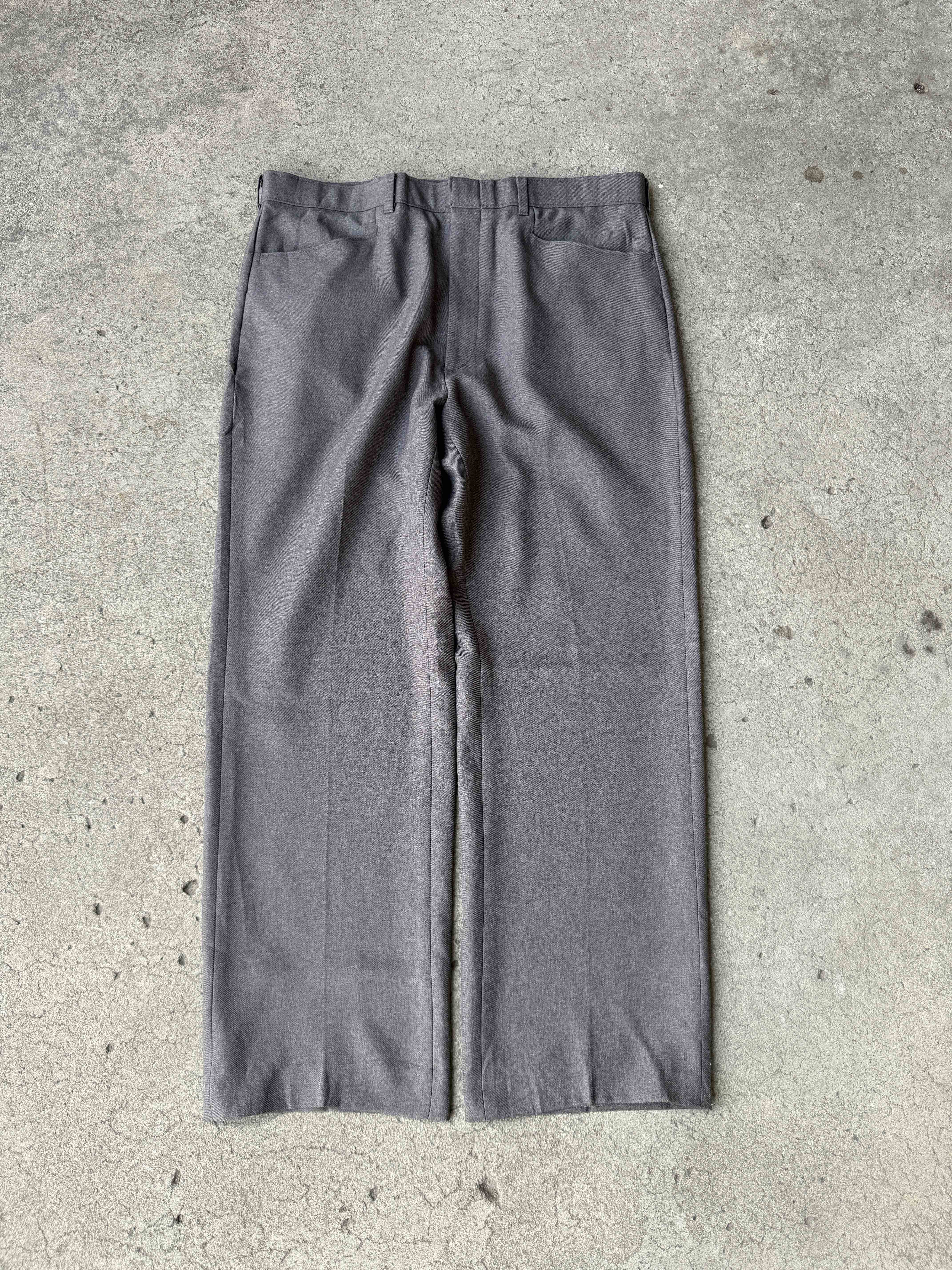 Vintage 70s Levi's Action Slacks Grey Polyester Trousers