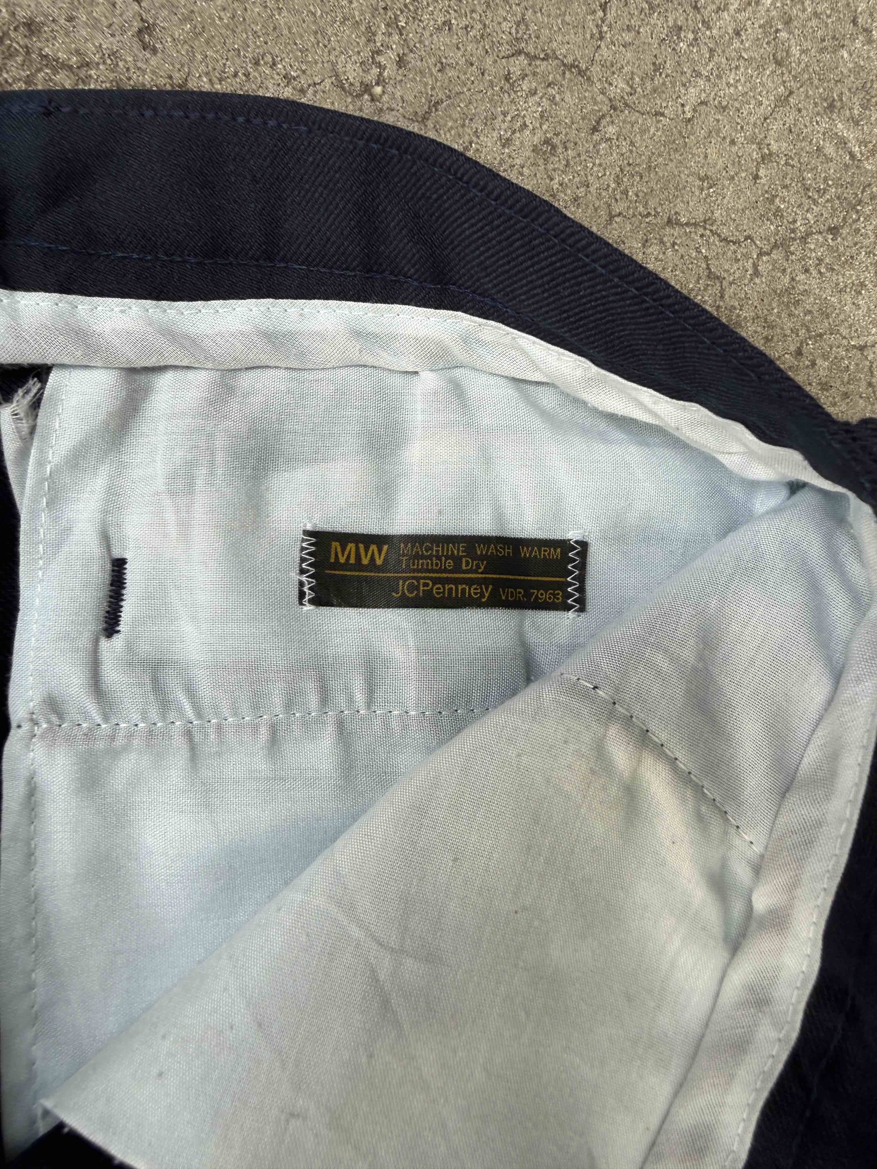 Vintage 70s JCPenney Navy Bootcut Trousers Made in USA