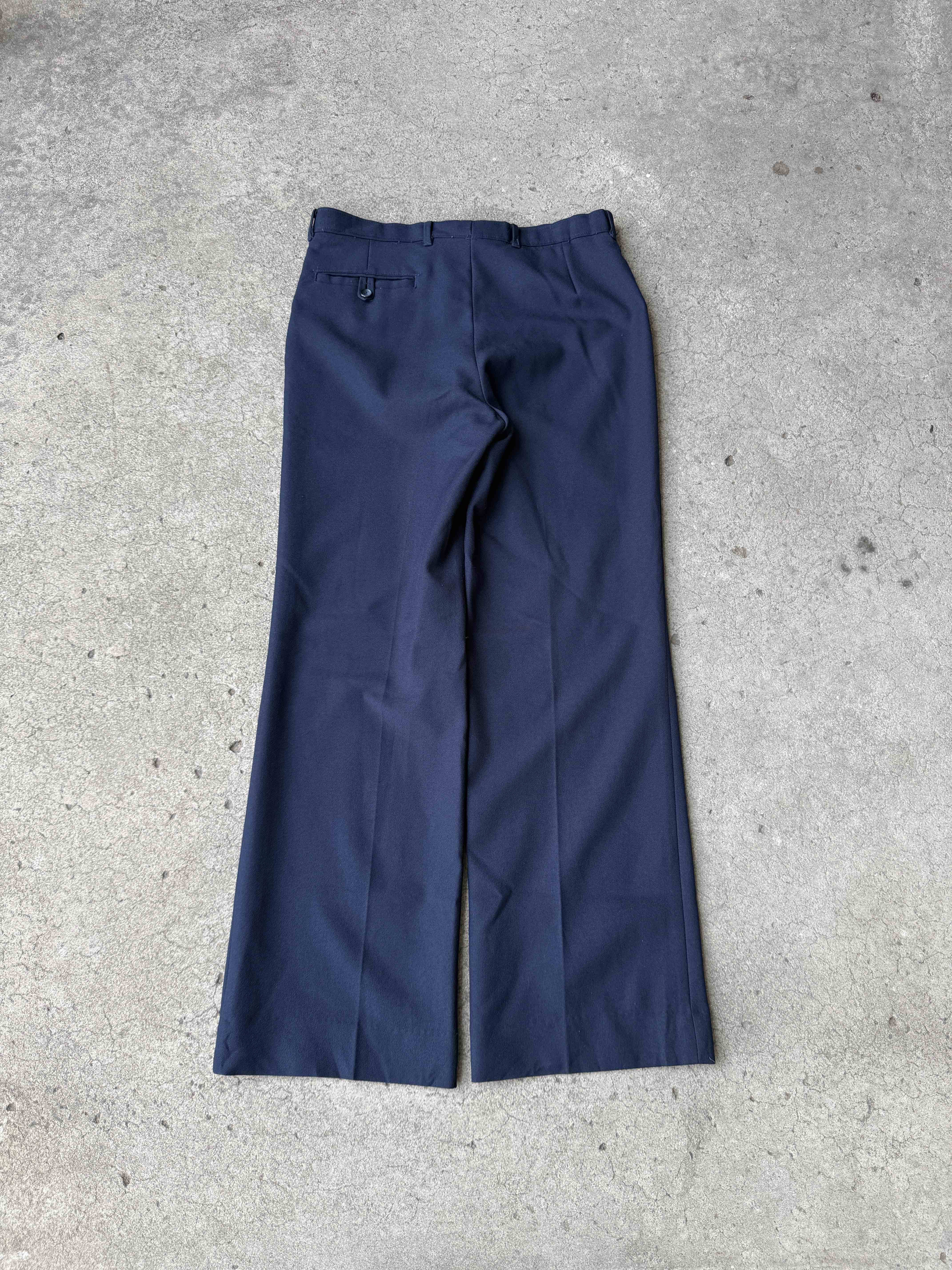 Vintage 70s JCPenney Navy Bootcut Trousers Made in USA alt view